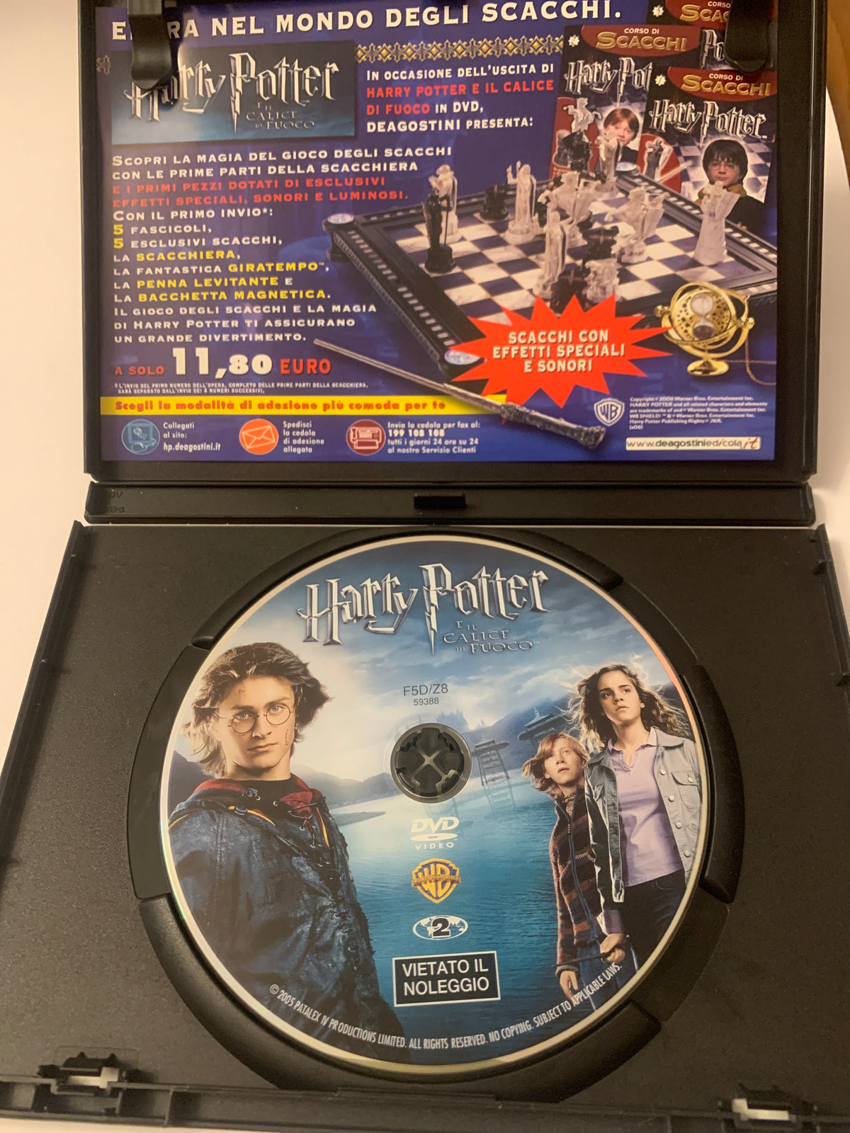 Lotto 4 DVD Harry Potter: La Camera dei Segreti Digipak, Prigioniero di Azkaban, Calice di Fuoco, Ordine della Fenice