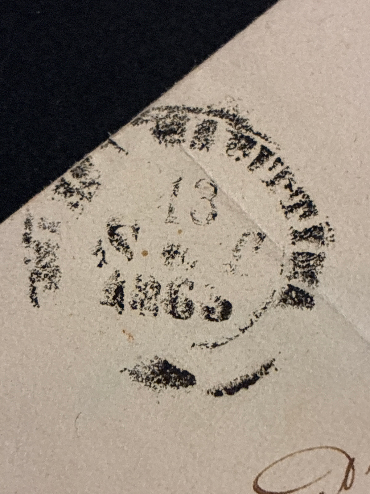Busta 13/09/1863 Regno d'Italia 15 C. Litografico II Tipo da Massa Marittima a Firenze con Lineare Batini