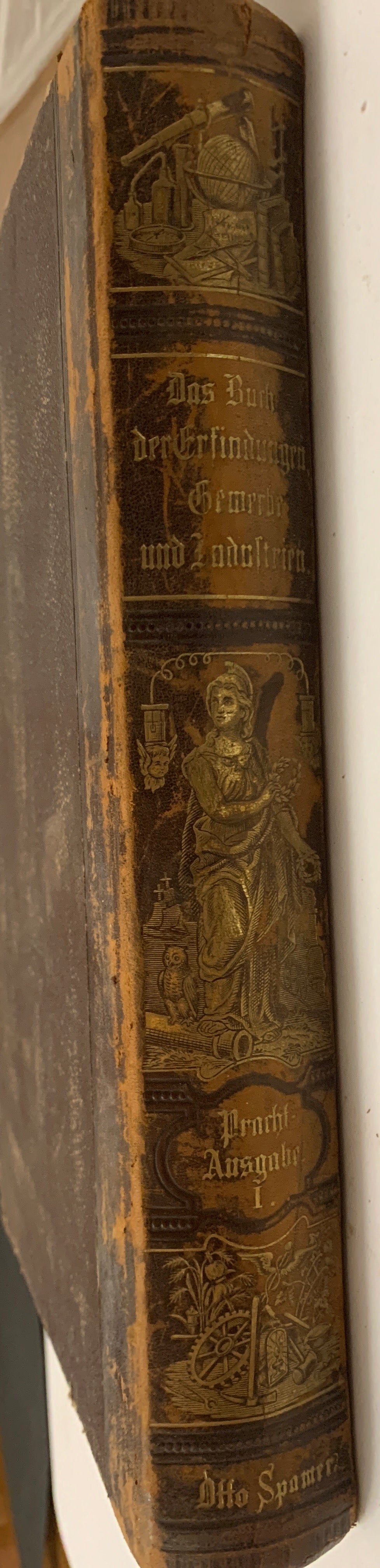 Libro Antico 1872 - Das Buch der Erfindungen Vol. 1 - Otto Spamer Illustrato Tedesco