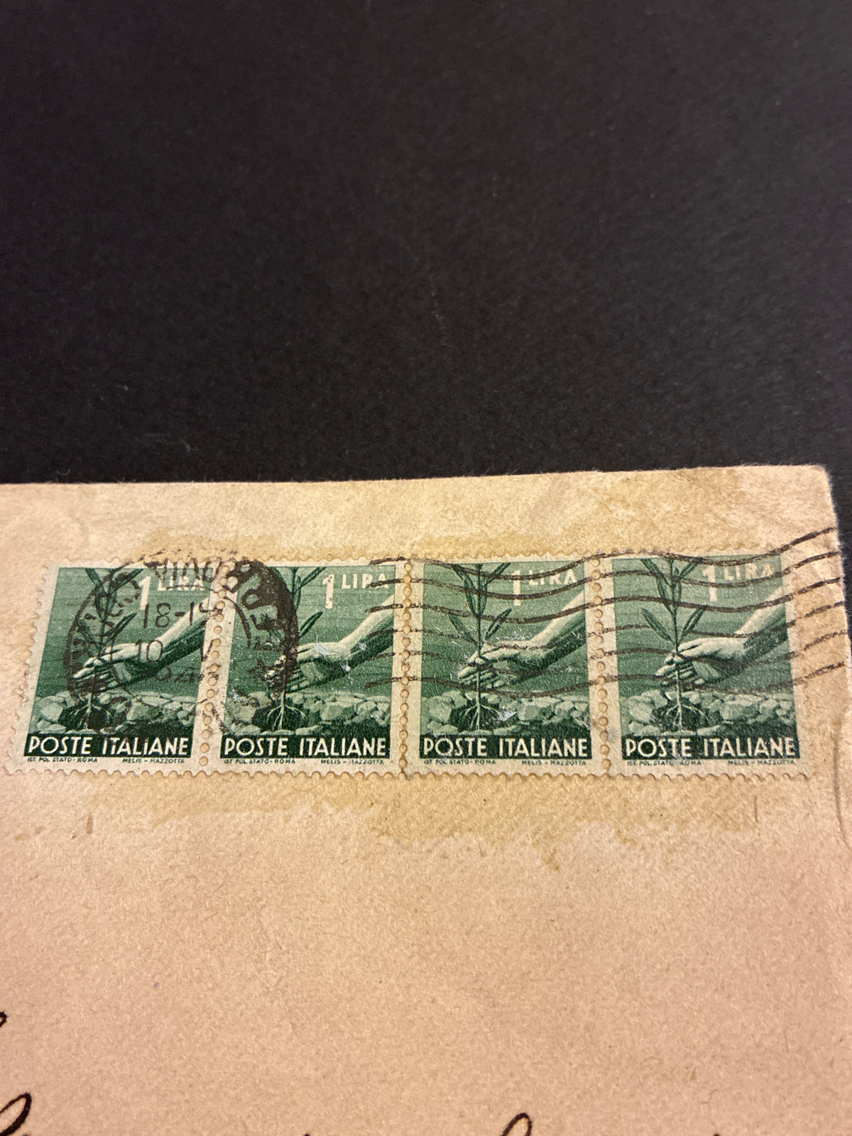 Busta Storia Postale Re Di Maggio Umberto II Reindirizzata Milano Ancona Sondalo Timbro Arrivo Ancona 12 Maggio 1946 Striscia Quattro Francobolli 1 Lira Democratica Tariffe 4 Lire Da Collezione