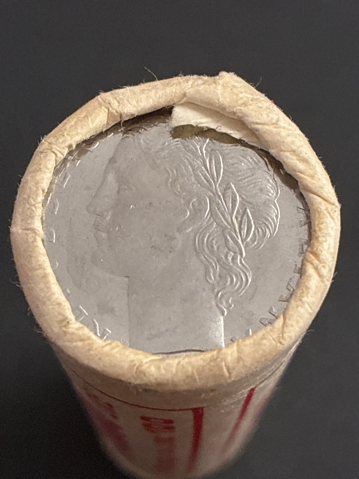100 Lire Minerva 1979 Rotolino Originale Zecca Sigillato Fior di Conio 50 Pezzi