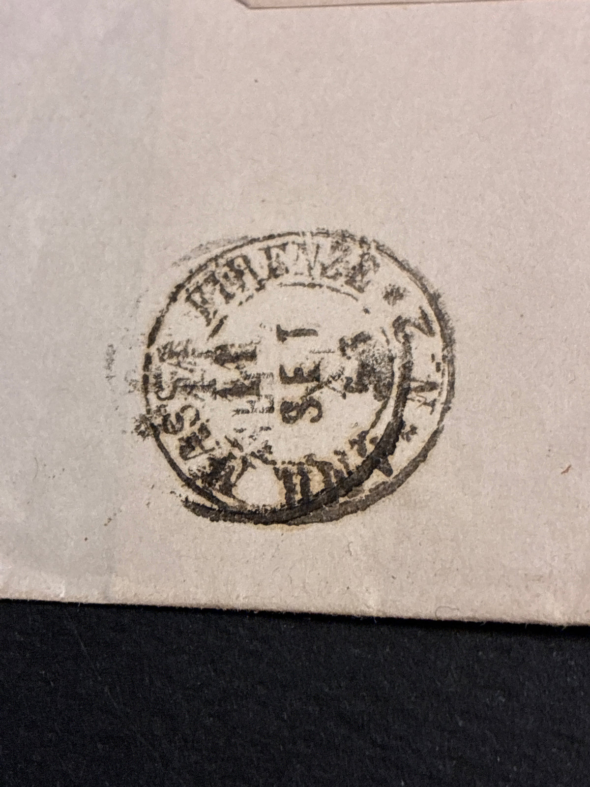 1863 - Lettera da Pistoia a Firenze con Ambulante al retro