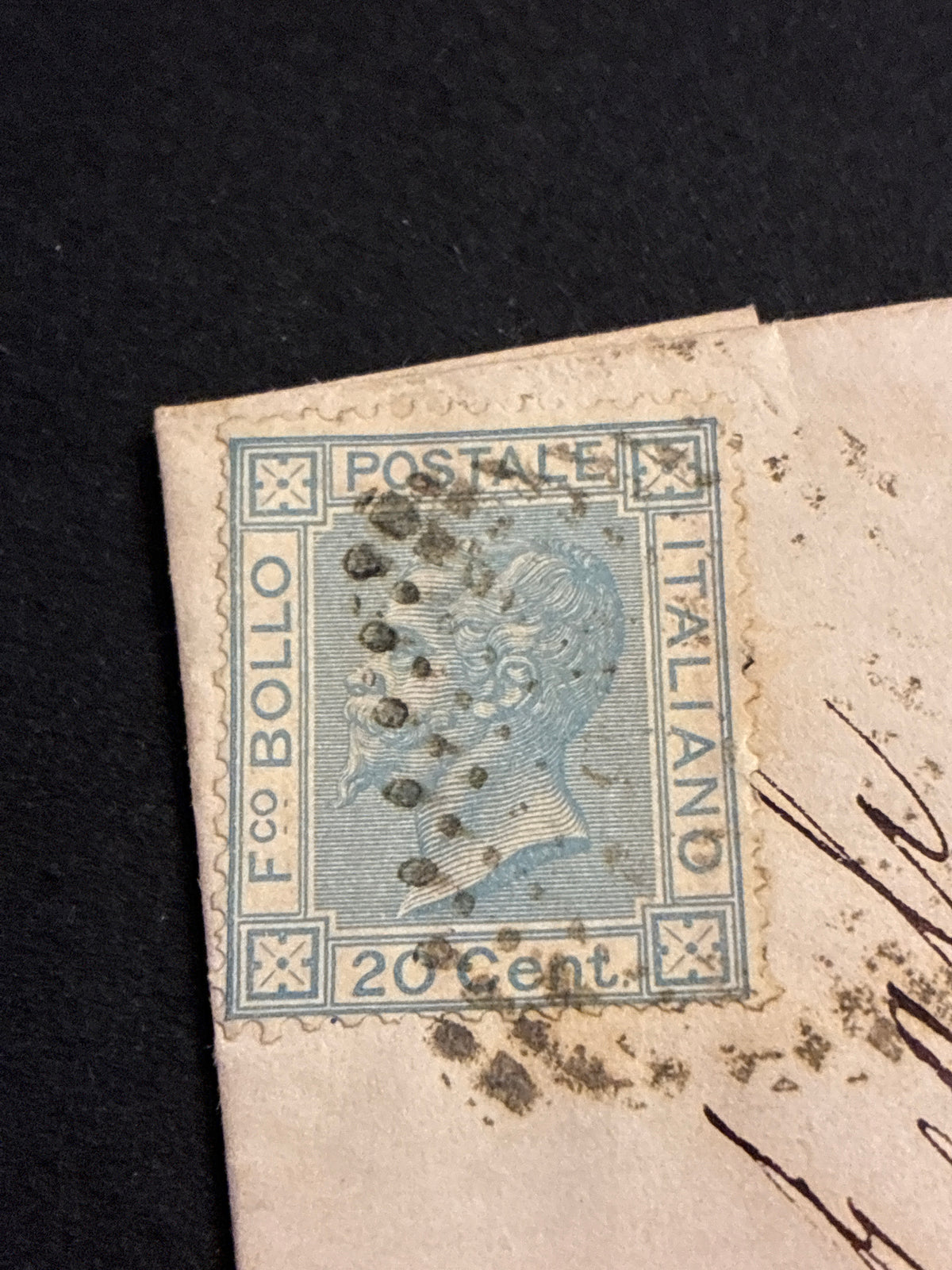 Busta Storia Postale 1874 Collezione Curzio Batini Regno D'Italia Vittorio Emanuele II Francobollo 20 Centesimi Azzurro Timbro Montieri Grosseto Arrivo Follonica Da Collezione
