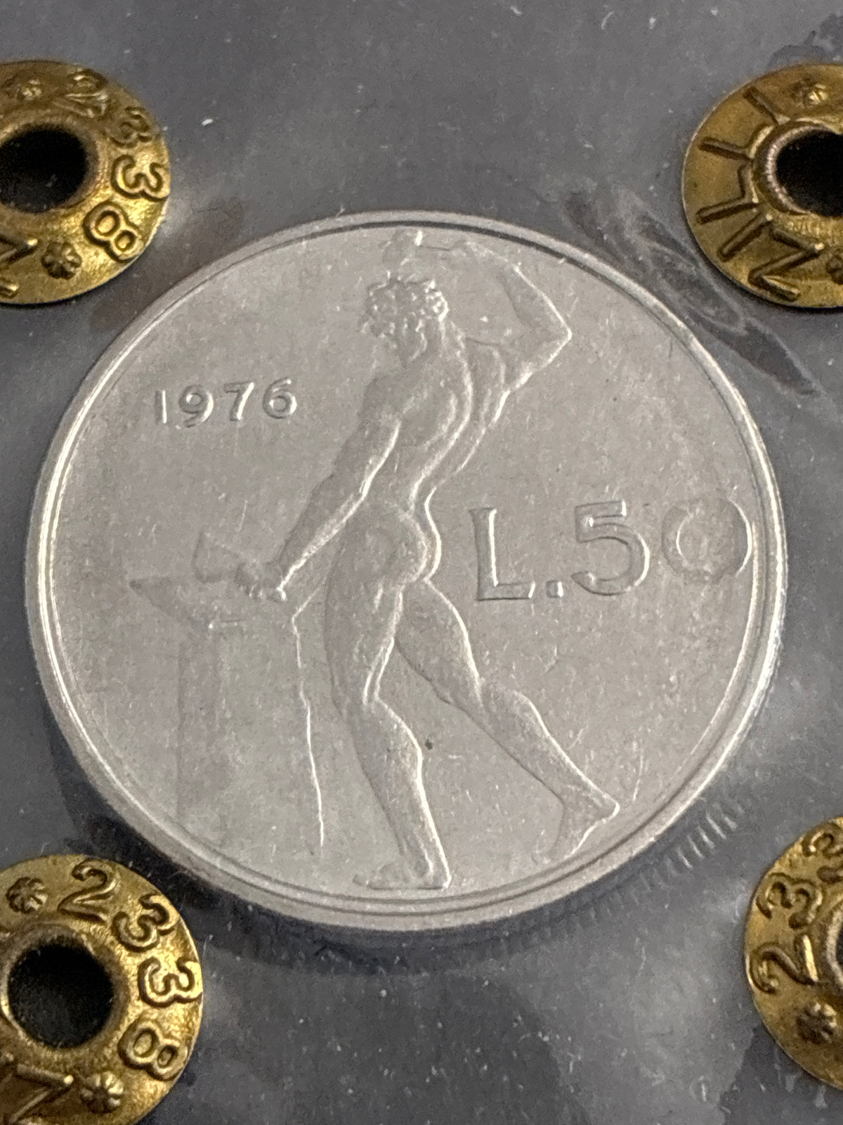 50 Lire 1976 Vulcano - Errore Conio Ostruito - Periziata BB Zilli
