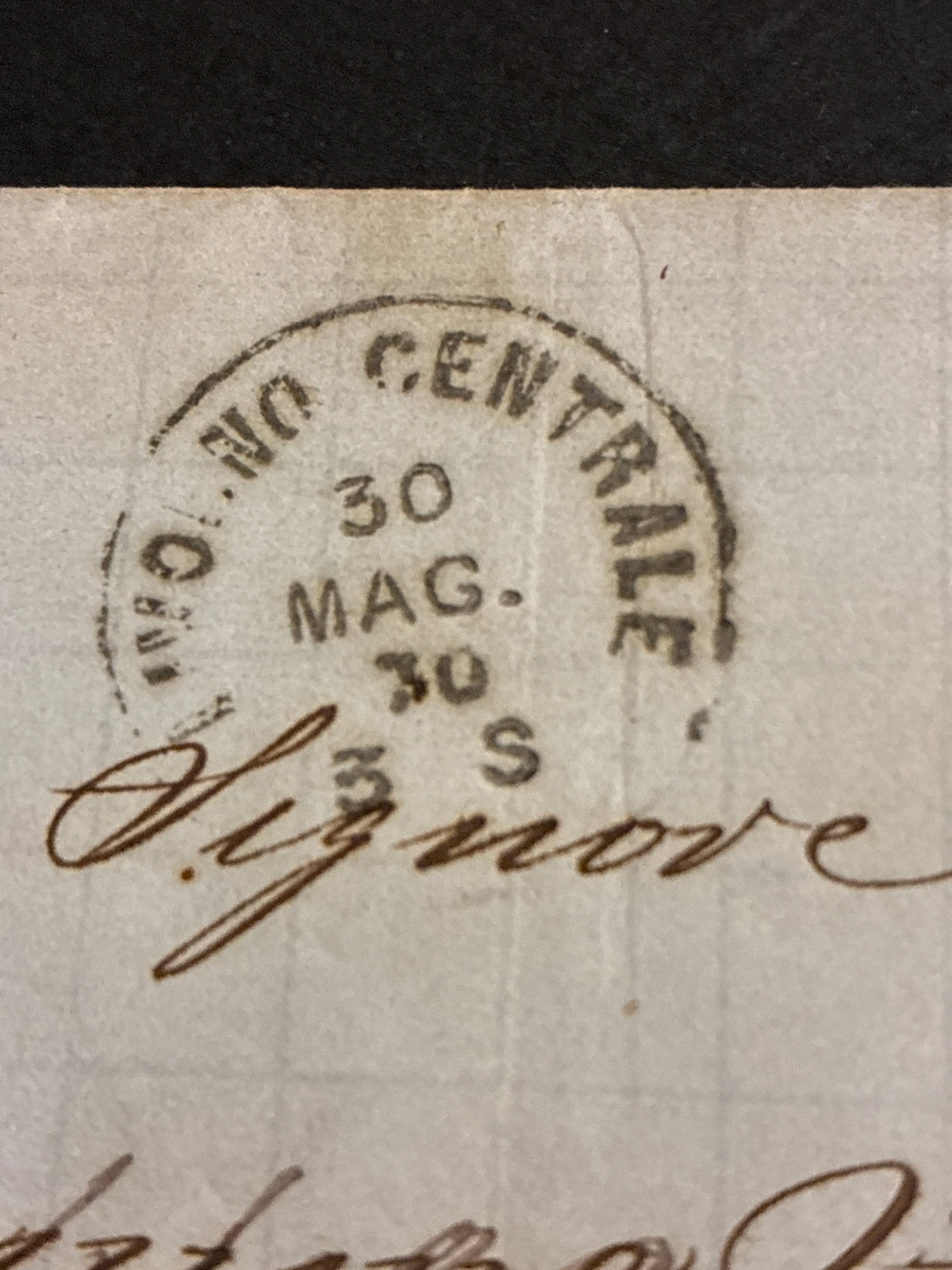 Piego commerciale da Livorno a Follonica (30 maggio 1876) con 20 centesimi Vittorio Emanuele II