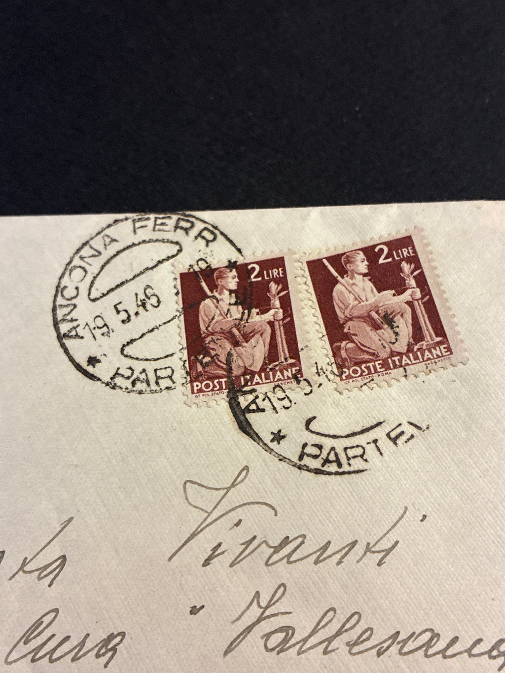 Busta Storia Postale Re Di Maggio Umberto II Timbro Ferroviario Ancona Ferr Parte 19 Maggio 1946 Tariffa 4 Lire Coppia 2 Lire Democratica Per Sondalo Casa Di Cura Vallesana Da Collezione