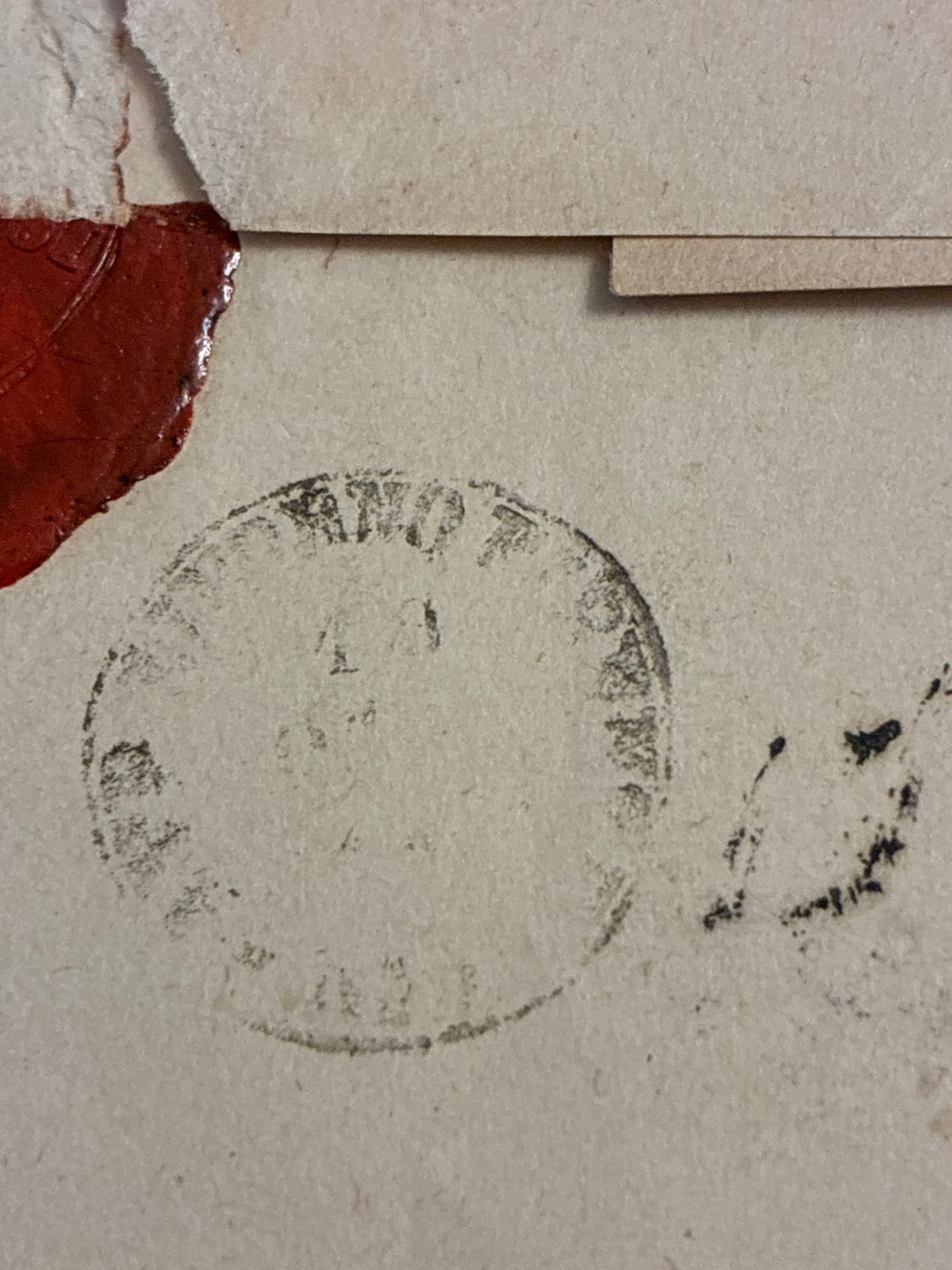 Lettera 1863 da Massa Marittima a Firenze Francobollo 15c II Tipo Ambulante Ferroviario e Ceralacca