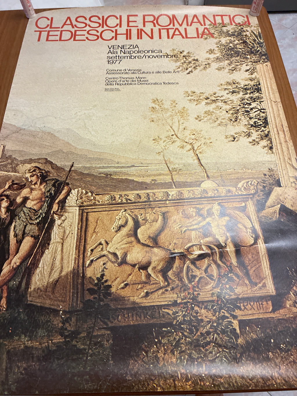 Manifesto mostra "Classici e Romantici Tedeschi in Italia" - Venezia Ala Napoleonica 1977