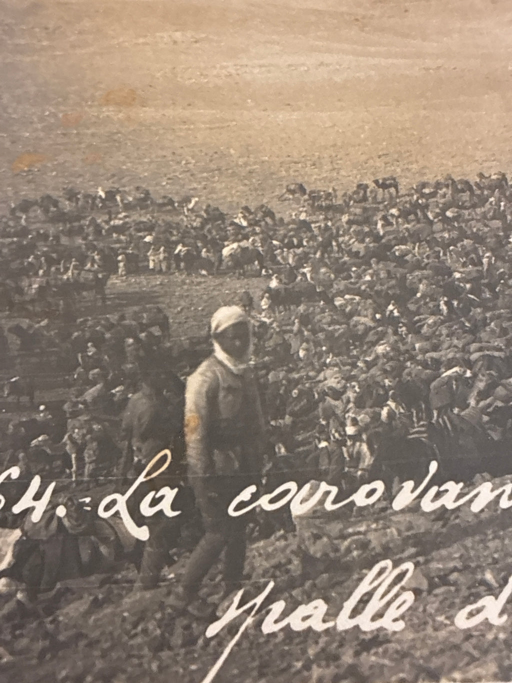 Cartolina Fotografica Militare Epoca Regio Esercito - N. 64 La Carovana Raccolta alle Spalle dell'Artiglieria - Rara Non Viaggiata