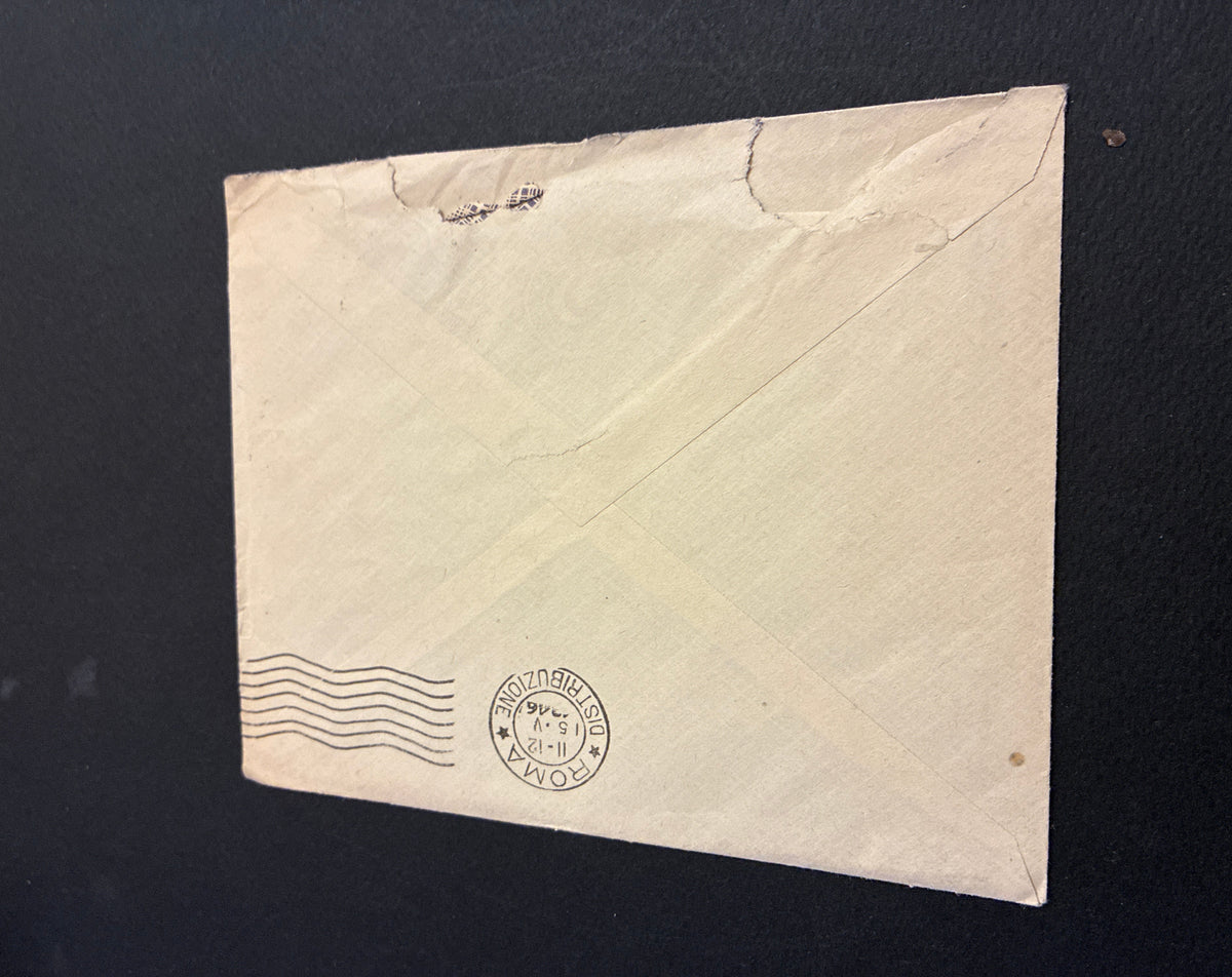 Busta Storia Postale Re Di Maggio Umberto II Timbro Arrivo Roma 15 Maggio 1946 Affrancatura Mista Serie Imperiale Senza Fasci Giulio Cesare E Monumenti Distrutti Con Sbarramento Tariffa 4 Lire Da Collezione