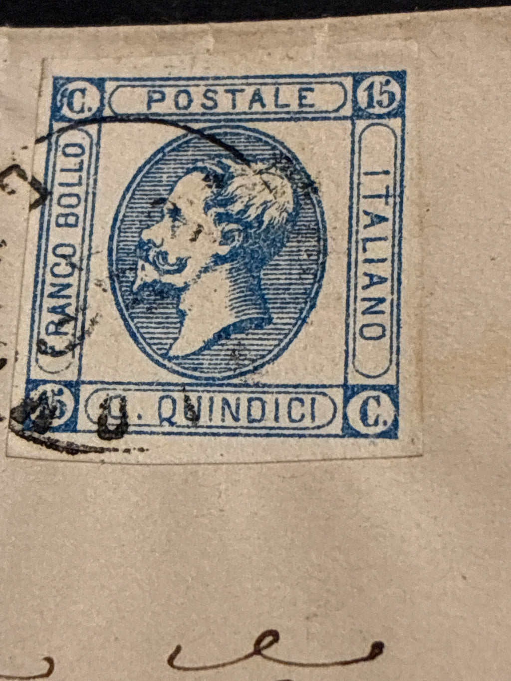 Busta 06/10/1863 Regno d'Italia 15 C. Litografico II Tipo Matraire da Pino a Firenze con Lineare Batini