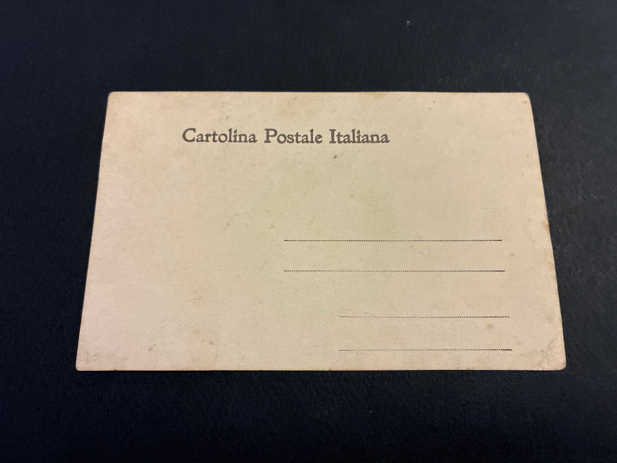 Cartolina Fotografica Militare Regio Esercito Anni '20/'30 - 17° Autoreparto Ufficiali su Automezzo d'Epoca - Rara Non Viaggiata