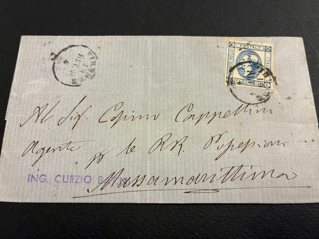 Lettera da Firenze a Massa Marittima (1865) con 15 centesimi Matraire Secondo Tipo della Collezione Curzio Batini