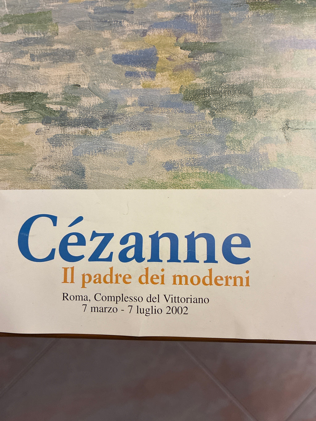 Manifesto Originale Cézanne Vittoriano 2002 "Mazzotta Poster" Fuori Catalogo