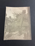 S.A.R. Emanuele Filiberto di Savoia-Aosta, il "Duca Invitto", incontra gli Ufficiali al fronte della Grande Guerra – Cartolina Fotografica d'Epoca "Marca Trifoglio"