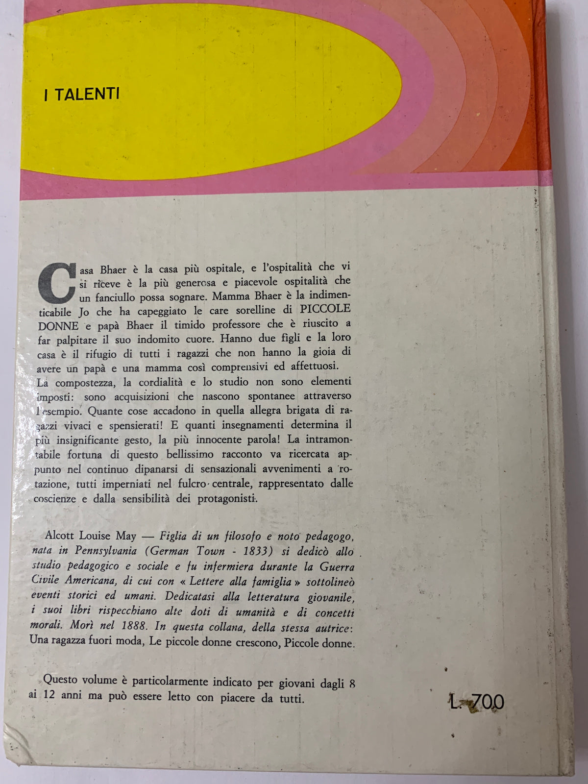 Piccoli Uomini – L. M. Alcott – Editore Malipiero (1971) Illustrato A. D'Agostini