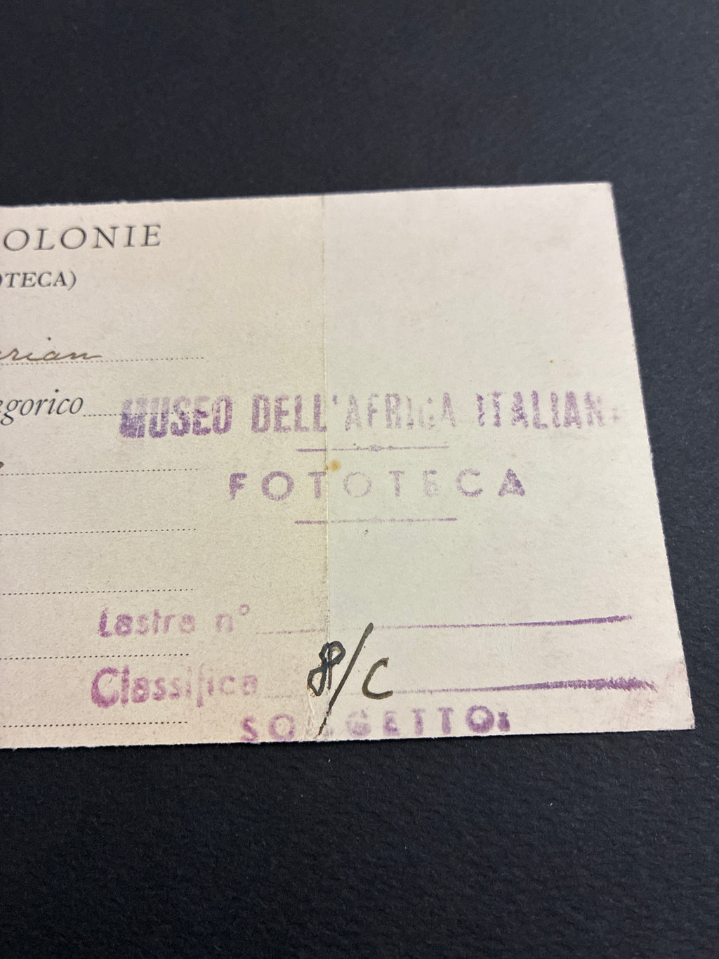 Foto Epoca Libia Garian Interno Del Castello Forte E Stazione Radio Con Soldati Autocarri E Timbri Ministero Colonie