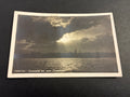 Cartolina Coloniale Libia Tripoli - Panorama dal Mare al Tramonto - Foto G. Pucci Ed. A. Traldi Milano Non Viaggiata