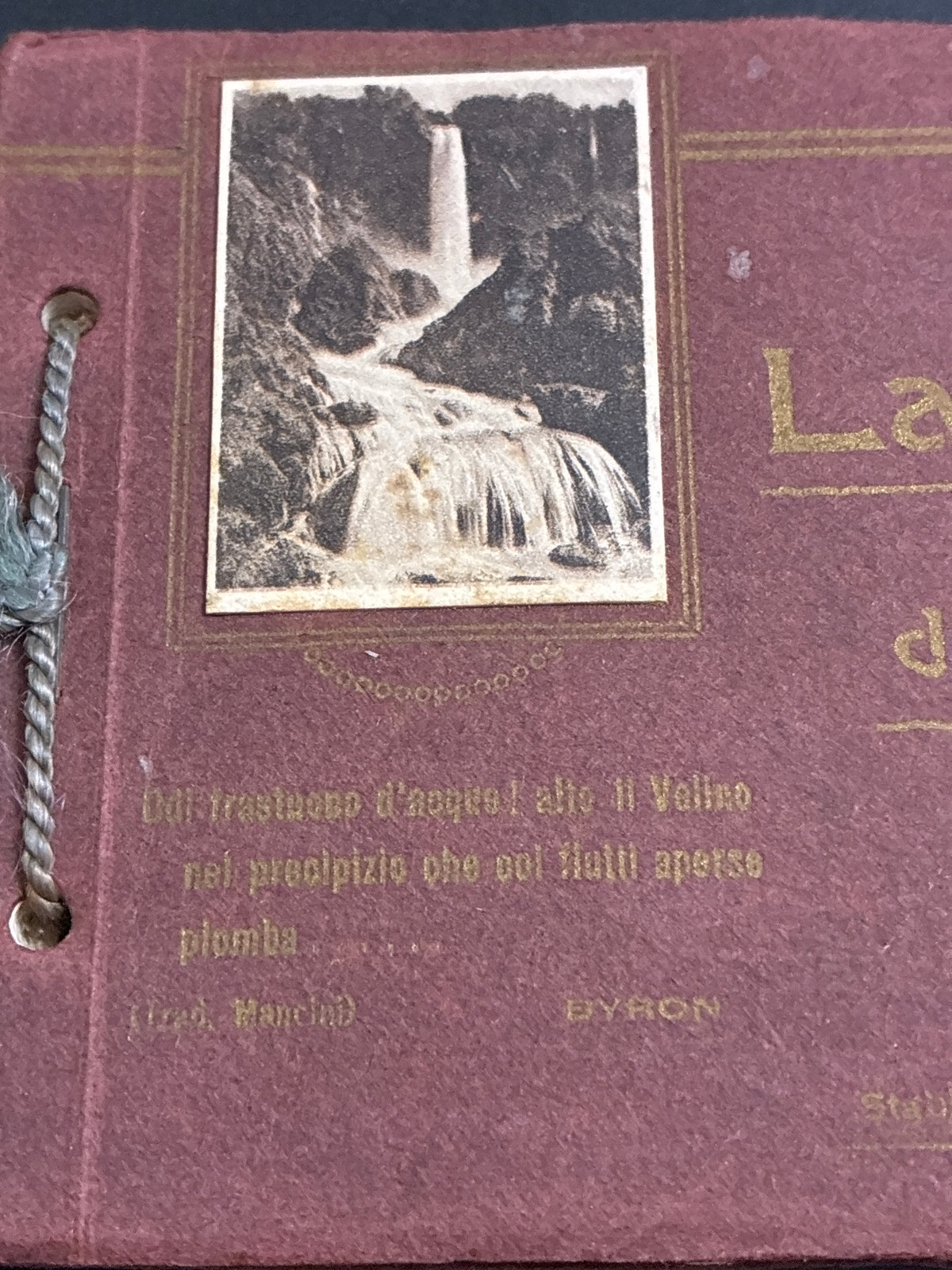 Libretto D'Epoca Alterocca Terni 12 Cartoline Illustrate Cascata Delle Marmore