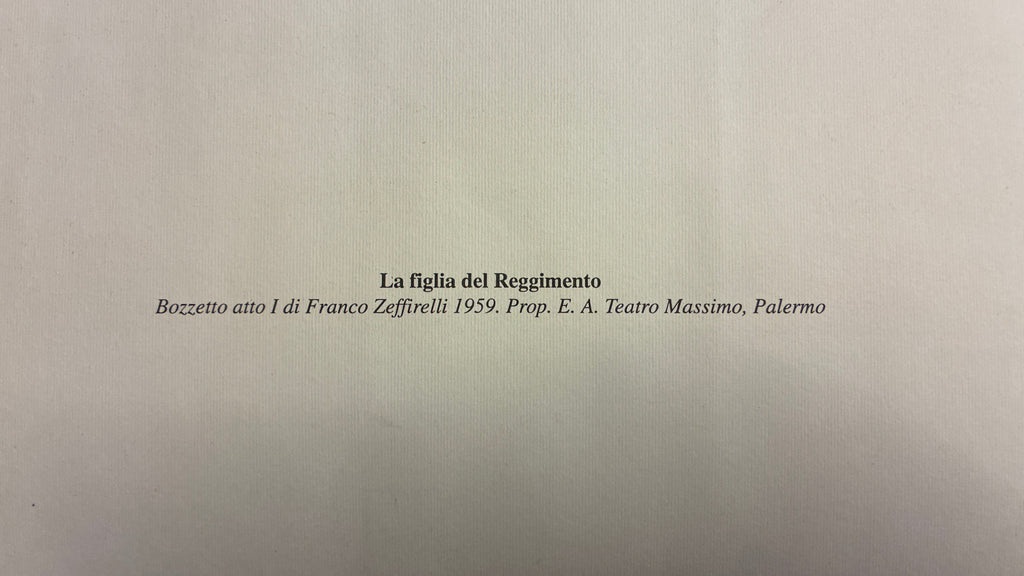 Manifesto Tavola d'Arte Franco Zeffirelli - La Figlia del Reggimento (Teatro Massimo)