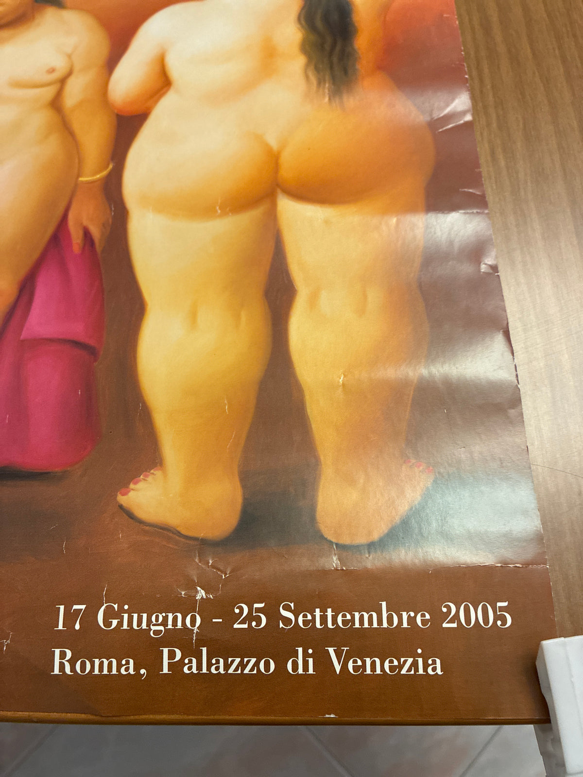 Manifesto Originale Mostra Fernando Botero Roma 2005 Con Ceralacca