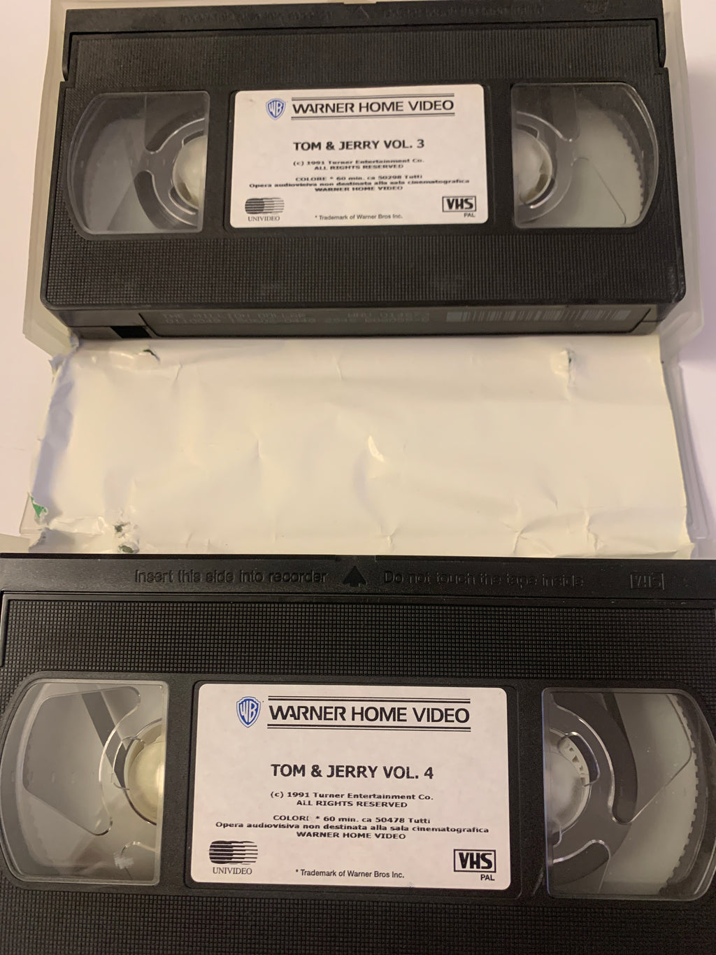 Cofanetto VHS "Il Meglio di Tom & Jerry" 2 Videocassette Originali Warner Bros