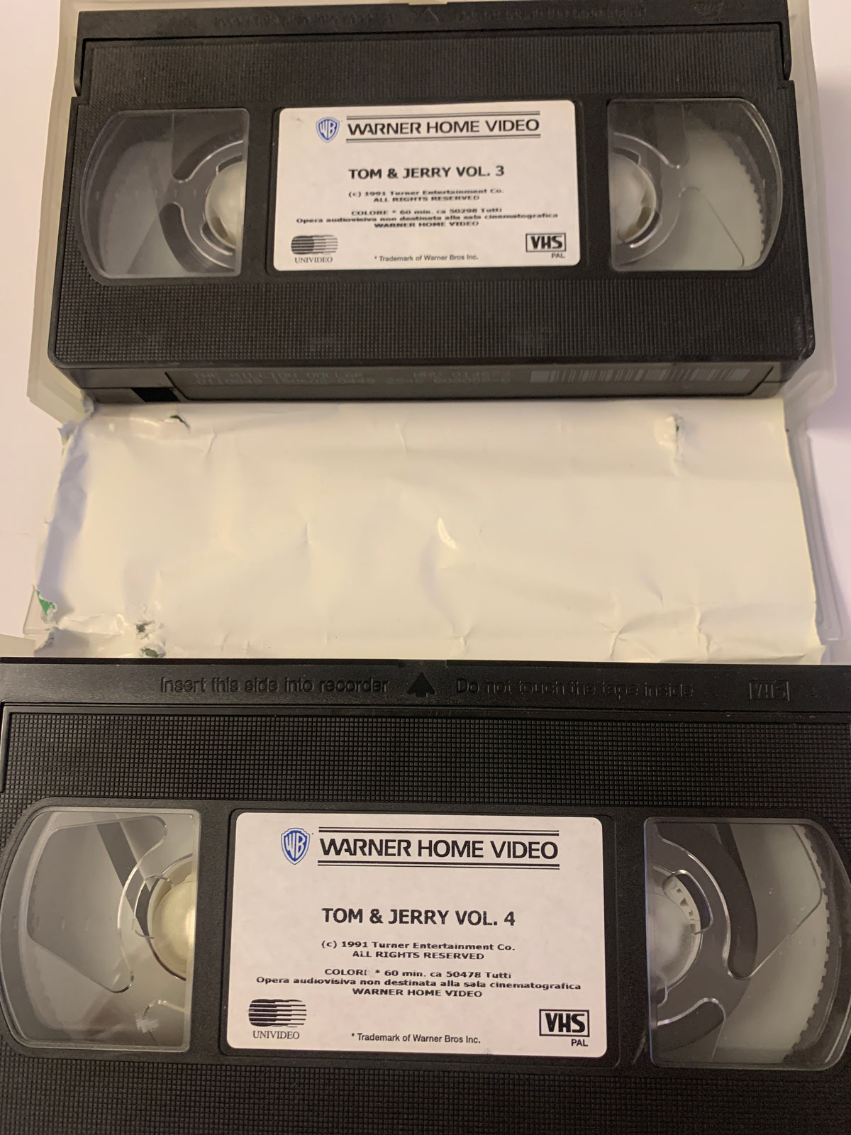 Cofanetto VHS "Il Meglio di Tom & Jerry" 2 Videocassette Originali Warner Bros
