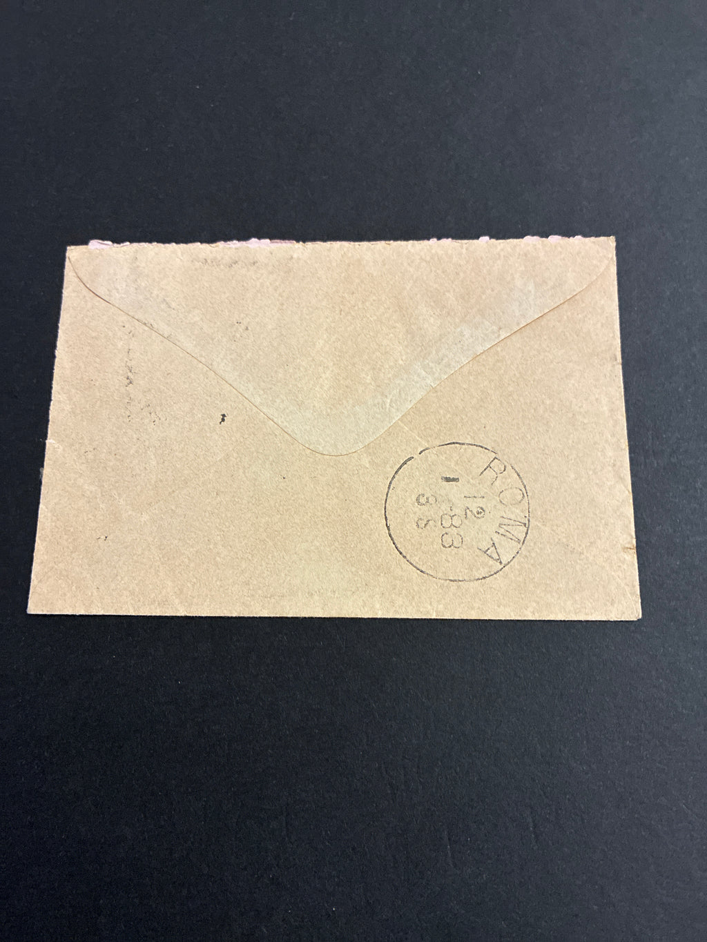 Busta 1883 R. Posta Ferrovia per il Cardinale Luigi Bilio Palazzo della Cancelleria Roma Francobollo 5c Umberto I Storia Postale Vaticana