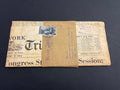 Fascetta postale del 1952 del New York Herald Tribune (Ediz. Europea) con eventi storici su Eisenhower e la Crisi Francese (Auriol) e francobollo "Italia al Lavoro" da 5 Lire