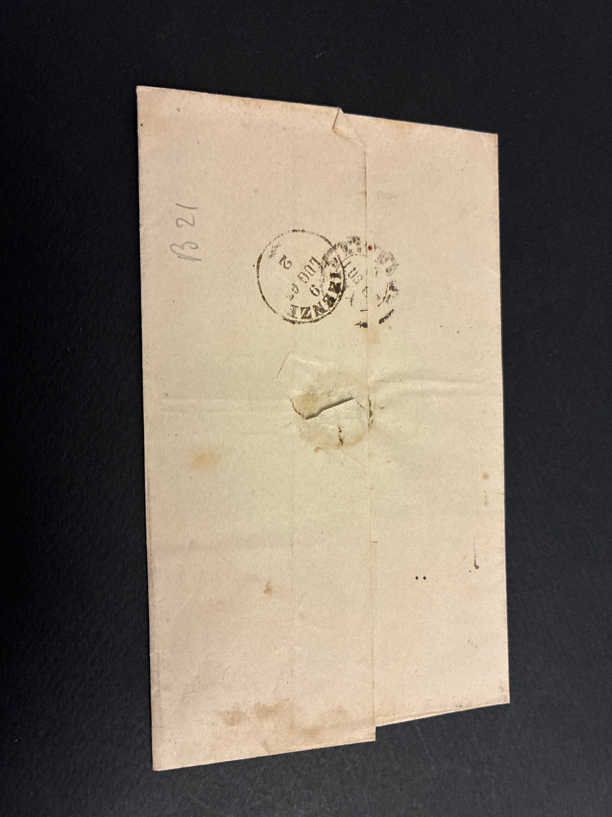 Lettera Storica 1863 da Massa Marittima a Firenze Francobollo 15c II Tipo Ambulante