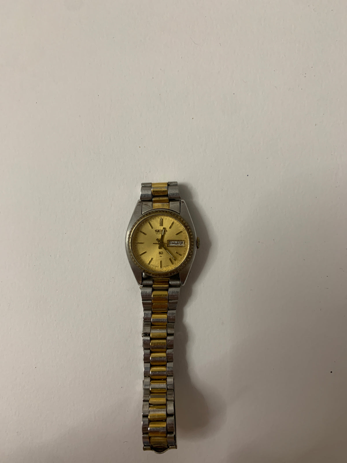 Orologio Vintage Seiko Quartz SQ Bicolore Giorno e Data