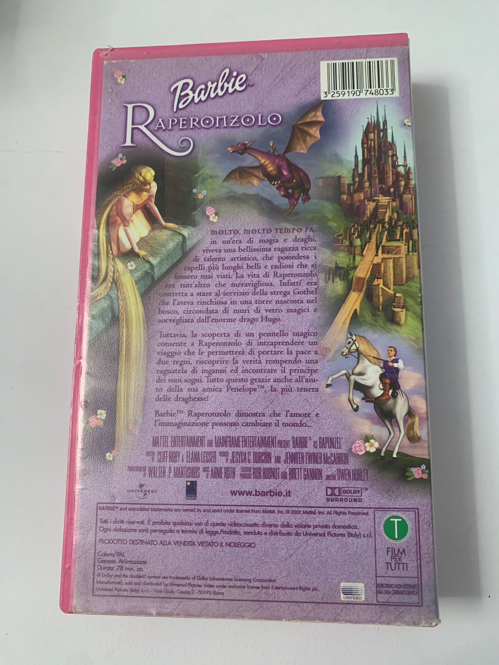 Lotto 2 VHS Barbie - Raperonzolo e Lo Schiaccianoci
