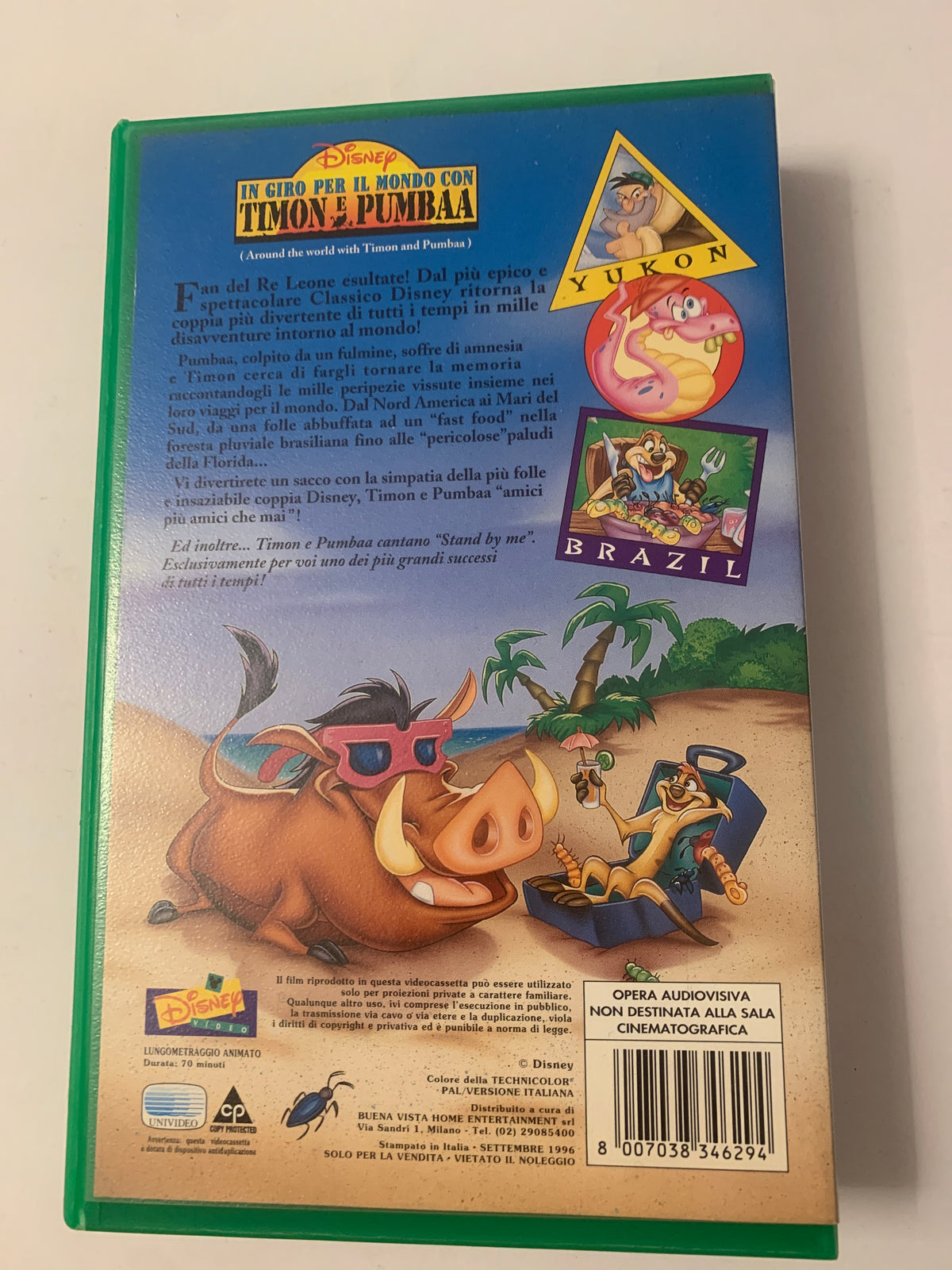 Lotto 2 VHS Disney - In giro per il mondo con Timon e Pumbaa + Cenerentola II