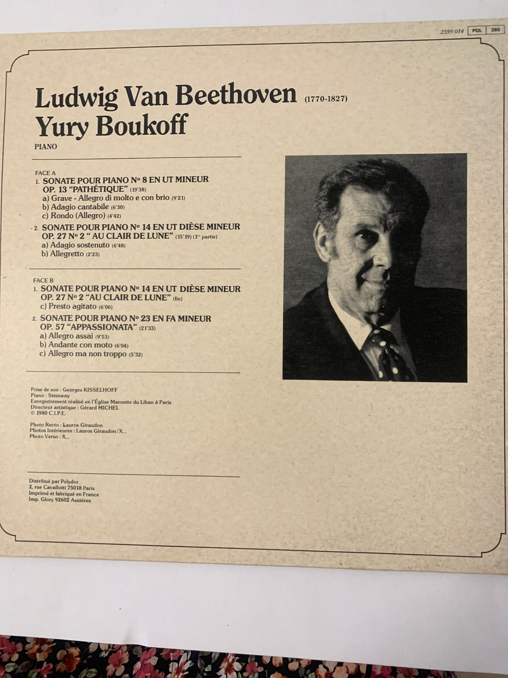Beethoven - Sonates Pour Piano: "Pathétique", "Au Clair De Lune", "Appassionata" (Yury Boukoff)