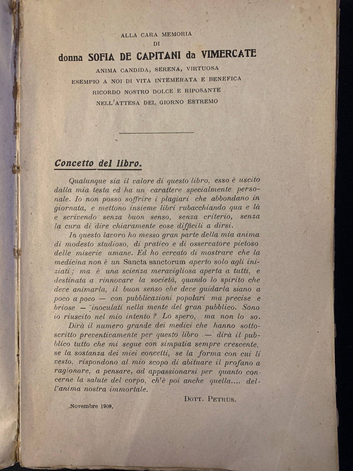 Libro Antico Il Medico Di Sè Stesso Dott Pietro Favari Petrus 1910 Medicina