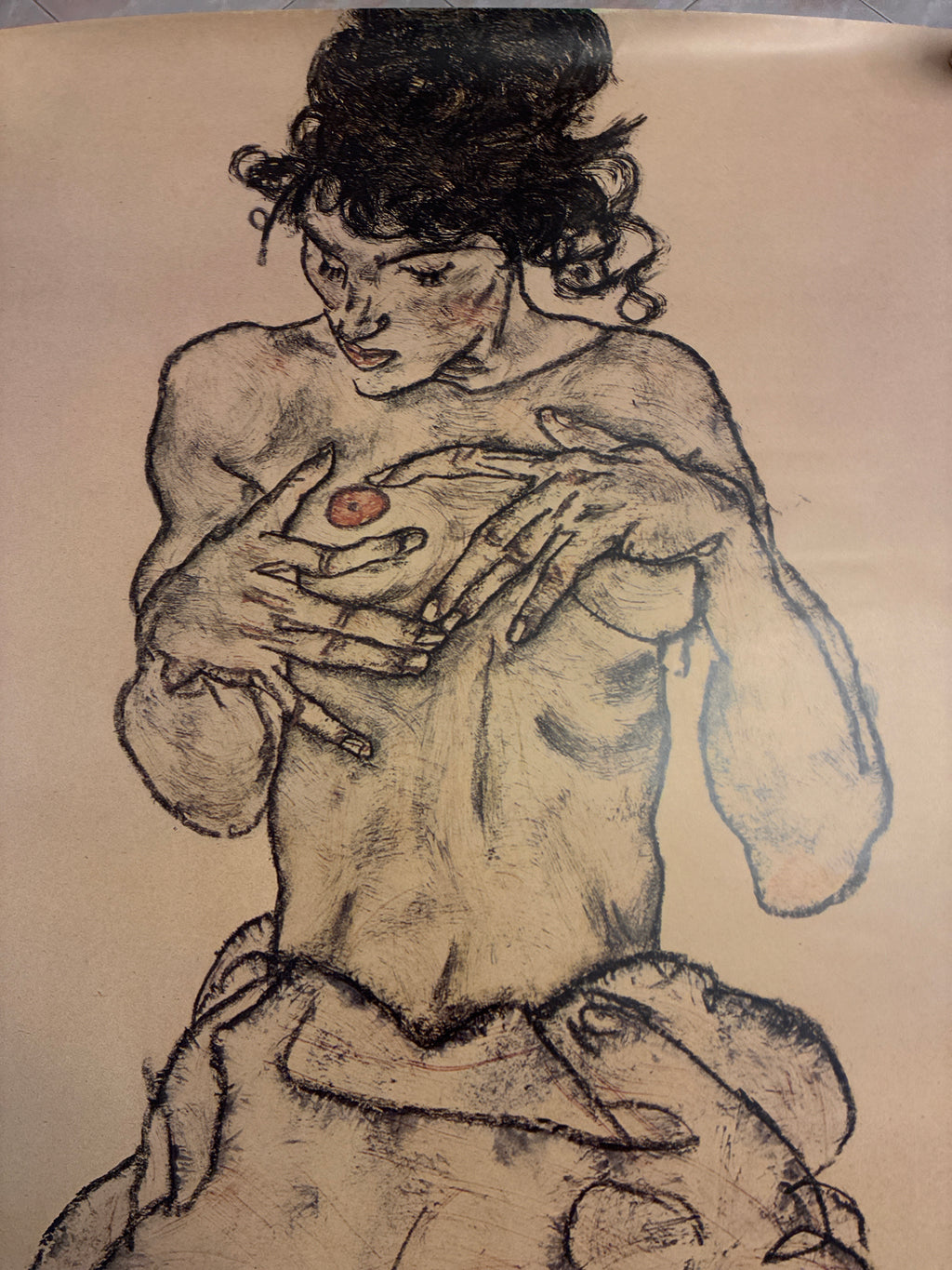 Manifesto Originale Egon Schiele "Mazzotta Poster" Fuori Catalogo Perfetto