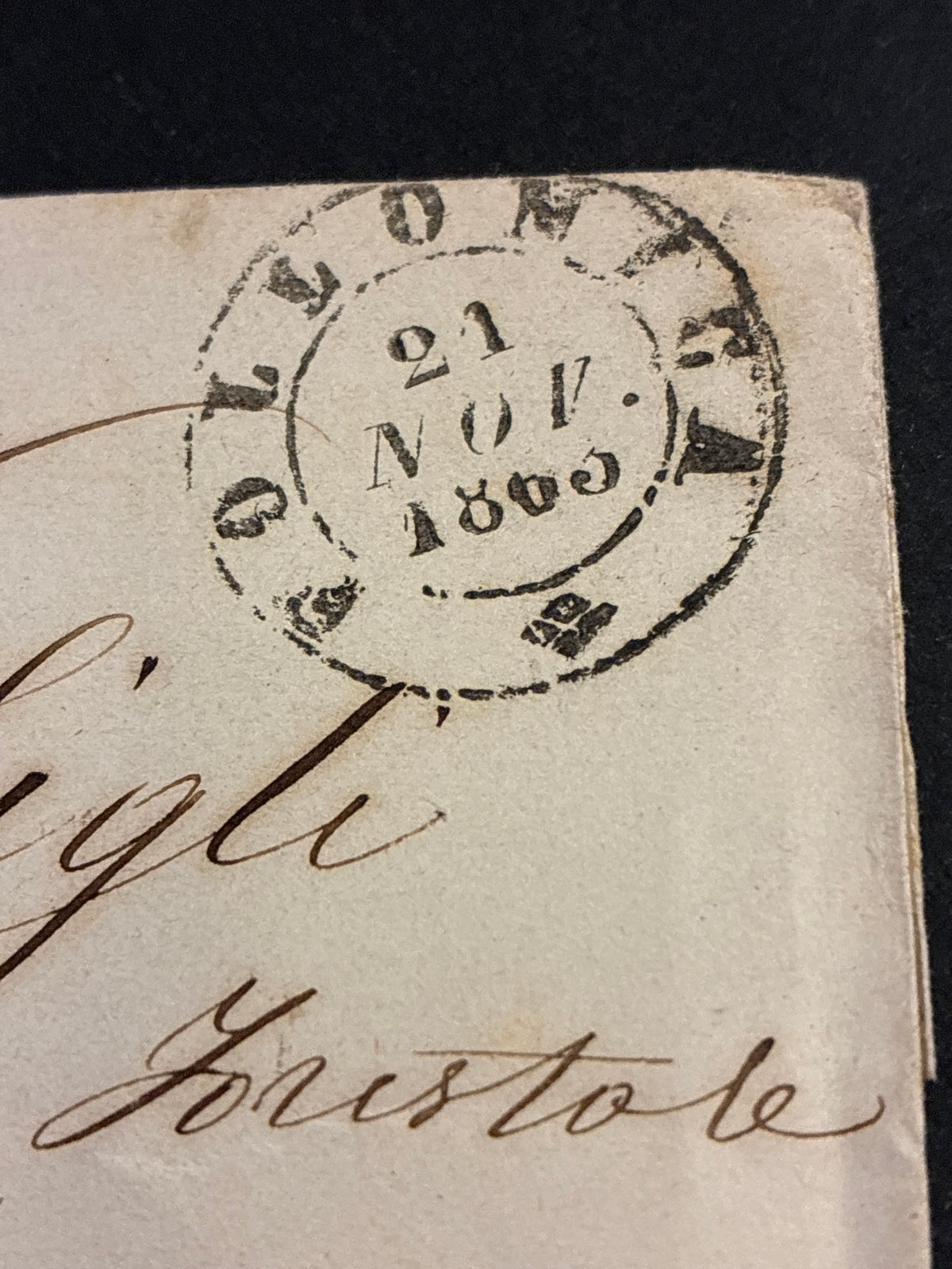 Lettera Storica 1863 da Follonica a Firenze Francobollo 15c Vittorio Emanuele II