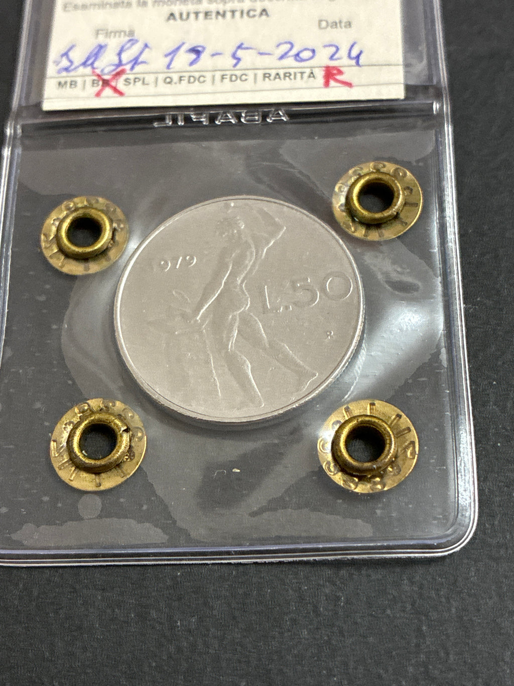 50 Lire 1979 "Vulcano" – Variante Asse Ruotato 80°, Rara, SPL