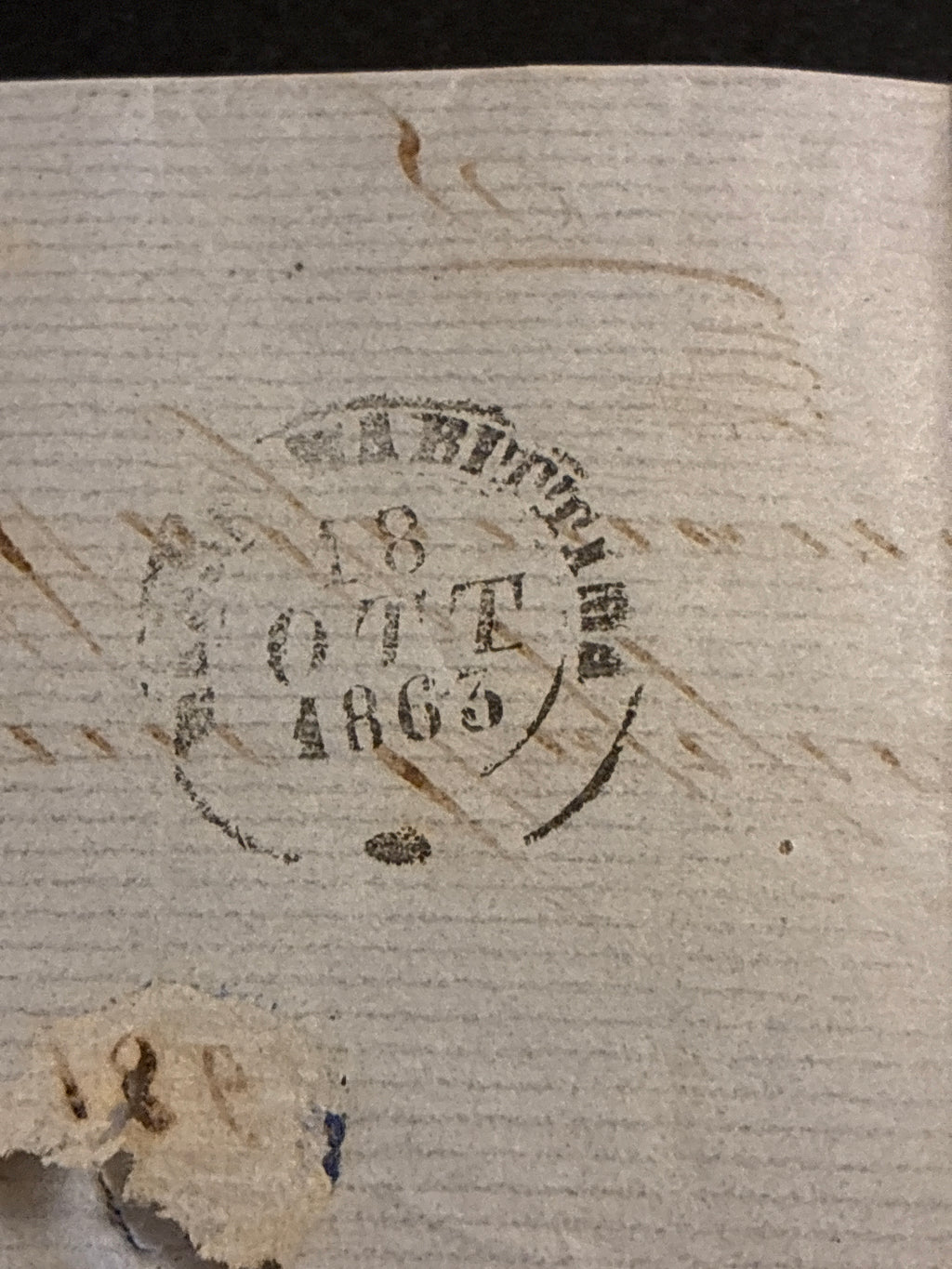 Lettera da Livorno a Massa Marittima (1863) con 15 centesimi Matraire Secondo Tipo della Collezione Curzio Batini