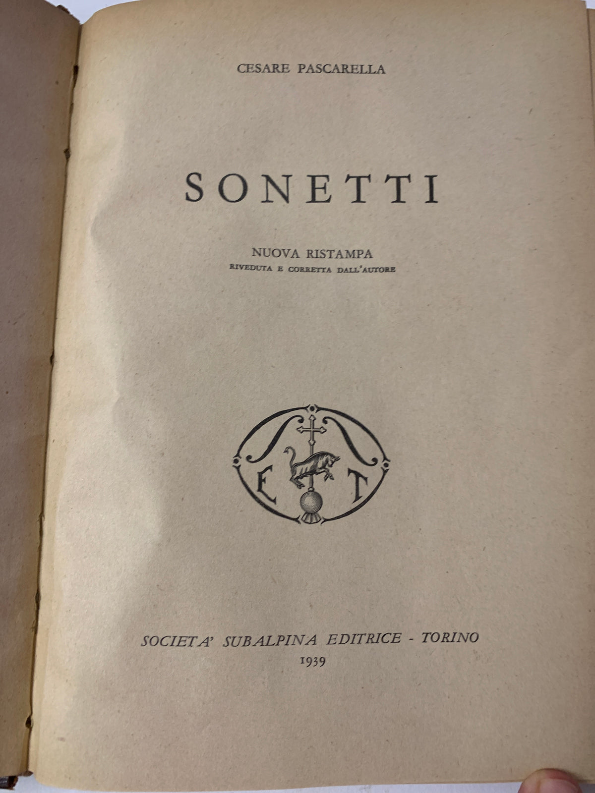 Cesare Pascarella – Sonetti in Dialetto Romanesco (Rara Edizione Torino 1939)