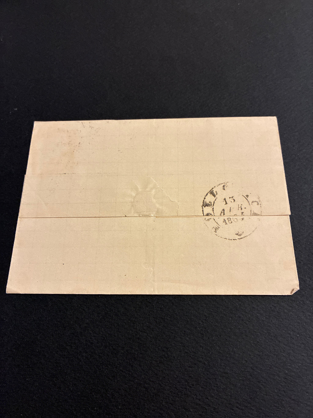 Storia postale del Regno d'Italia busta da Livorno a Follonica del 1867 appartenuta alla collezione Batini