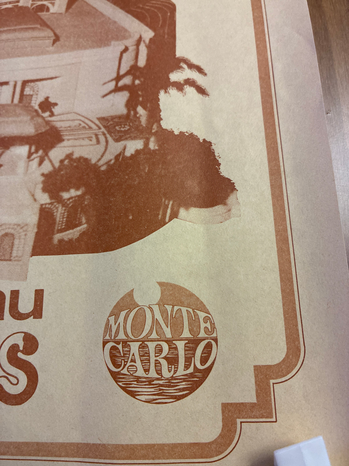 Manifesto Originale 1988 Inaugurazione Cafe De Paris Monte Carlo SBM Raro