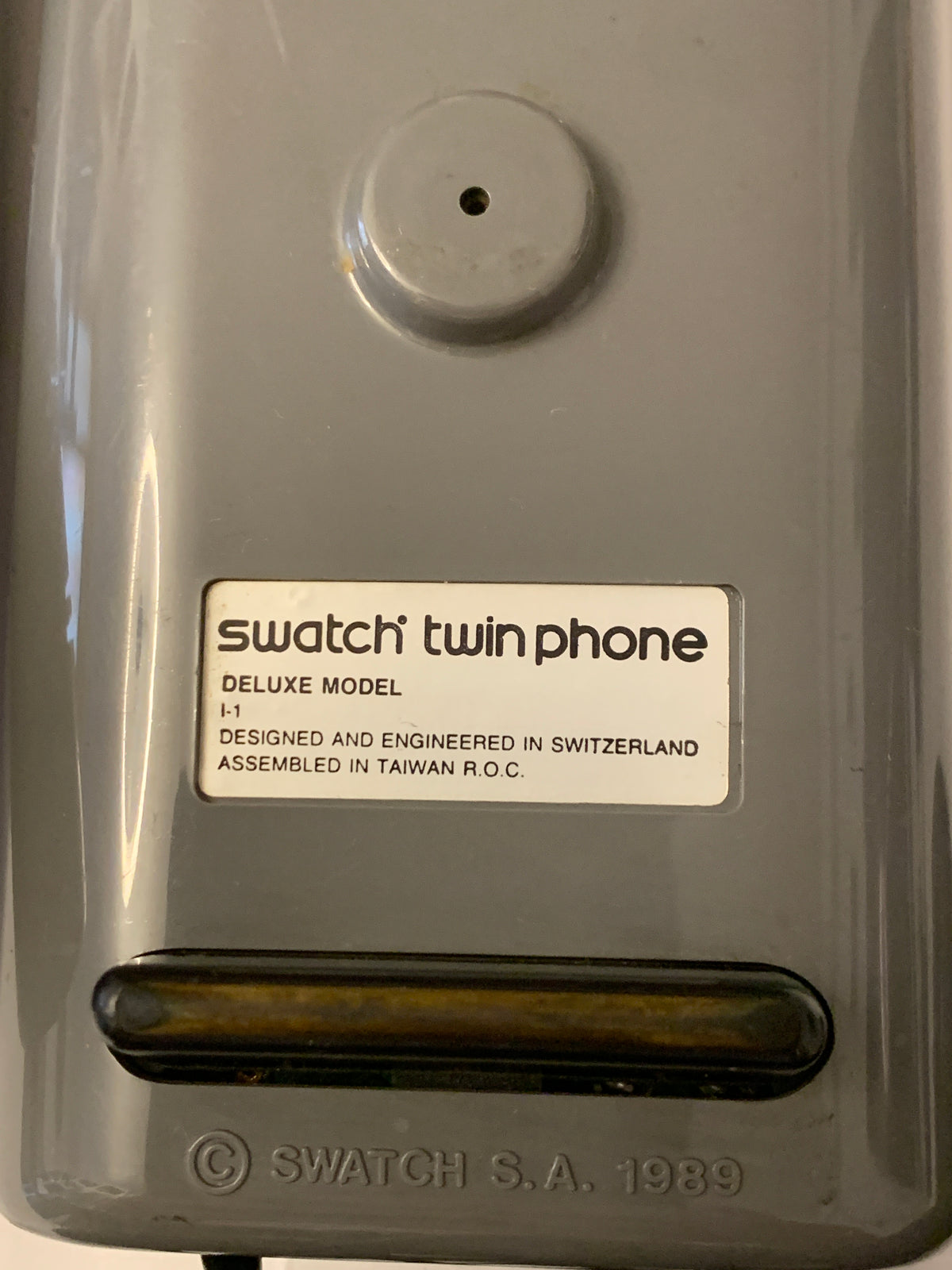 Telefono vintage Swatch Twin Phone Deluxe grigio con doppia cornetta anni '80/'90