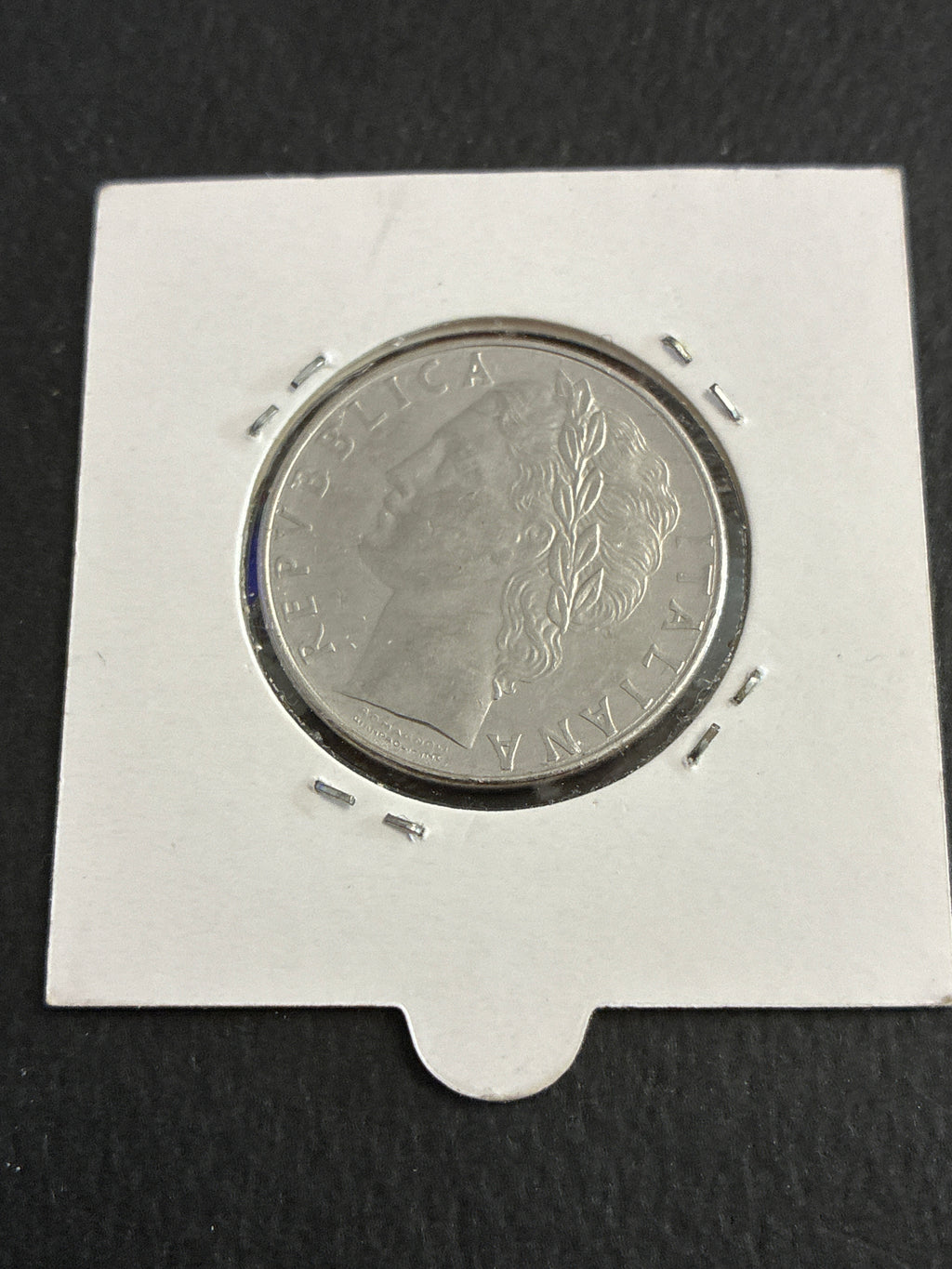 100 lire del 1978 Minerva con errore di conio asse ruotato a 45° gradi