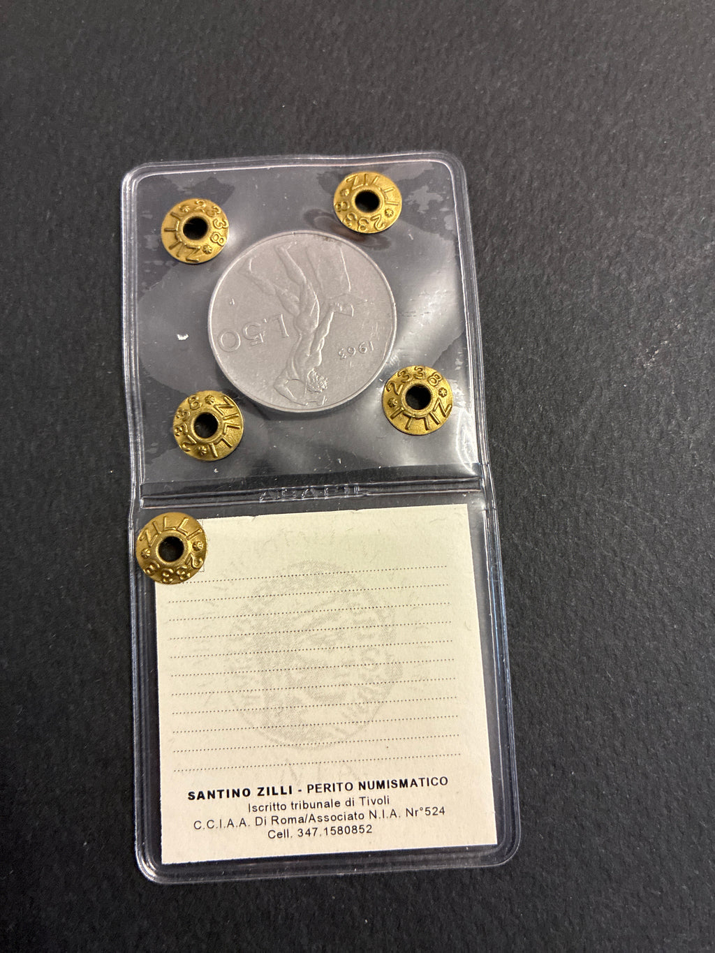 Moneta da 50 Lire 1963 Periziata Zilli - Errore di Conio: Riga di Metallo in Rilievo Verticale dal Bordo ai Capelli BB