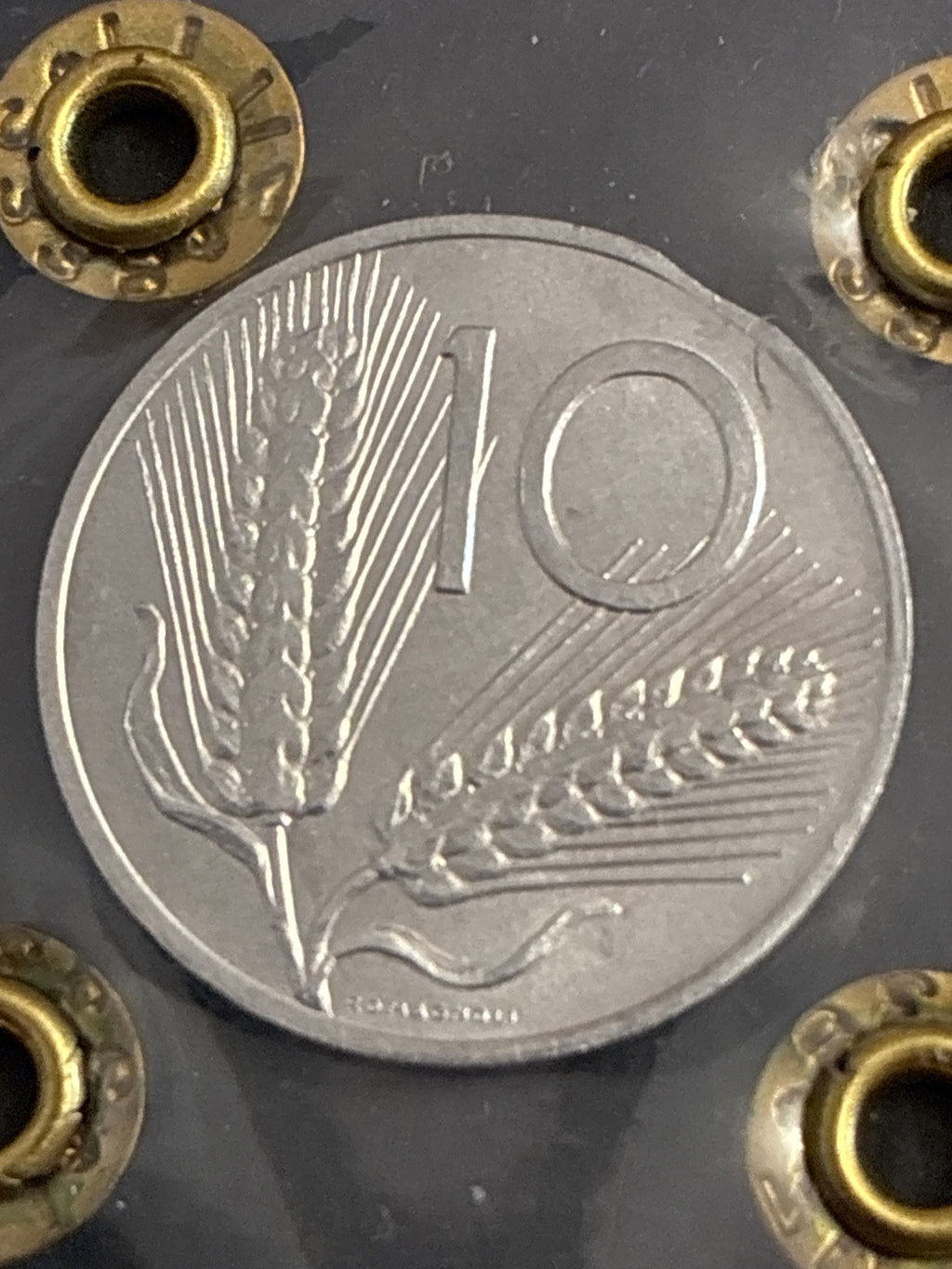 10 Lire 1989 Spighe FDC Errore di Conio Tondello Pizzicato Periziata