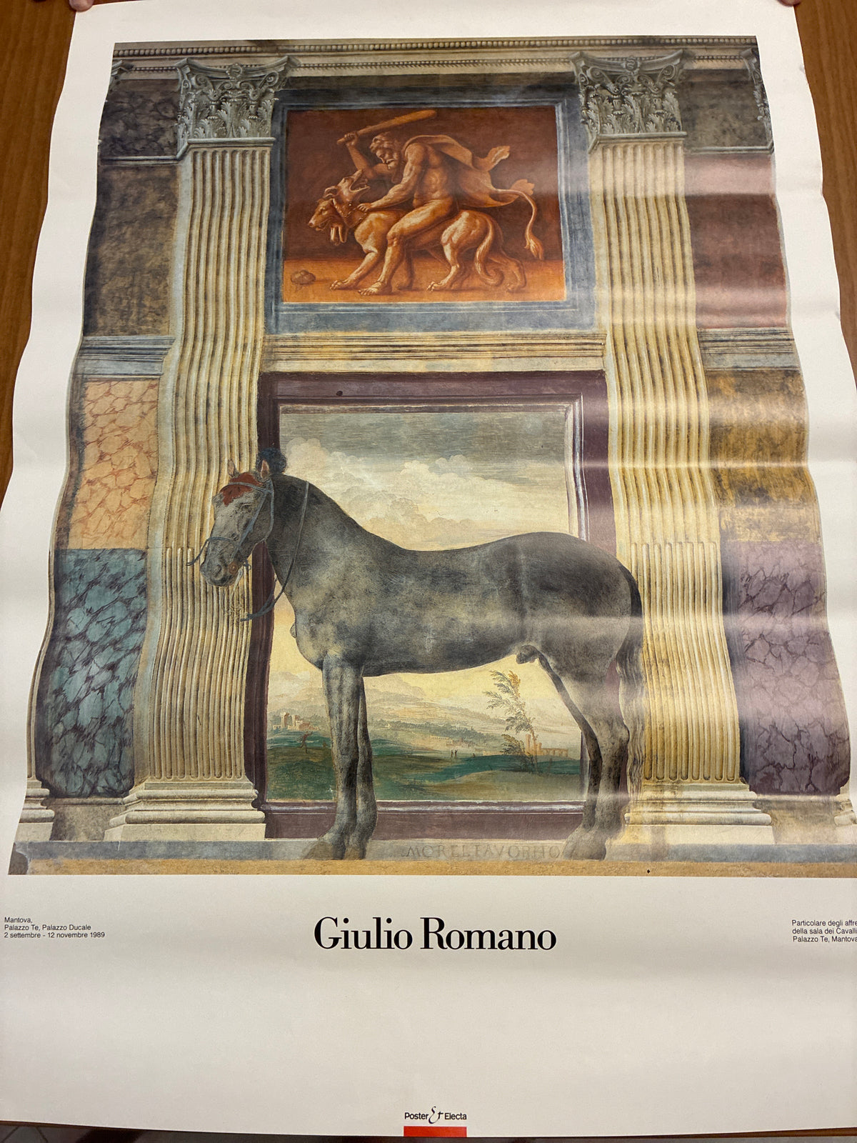 Manifesto Vintage Mostra Giulio Romano - Sala dei Cavalli Palazzo Te