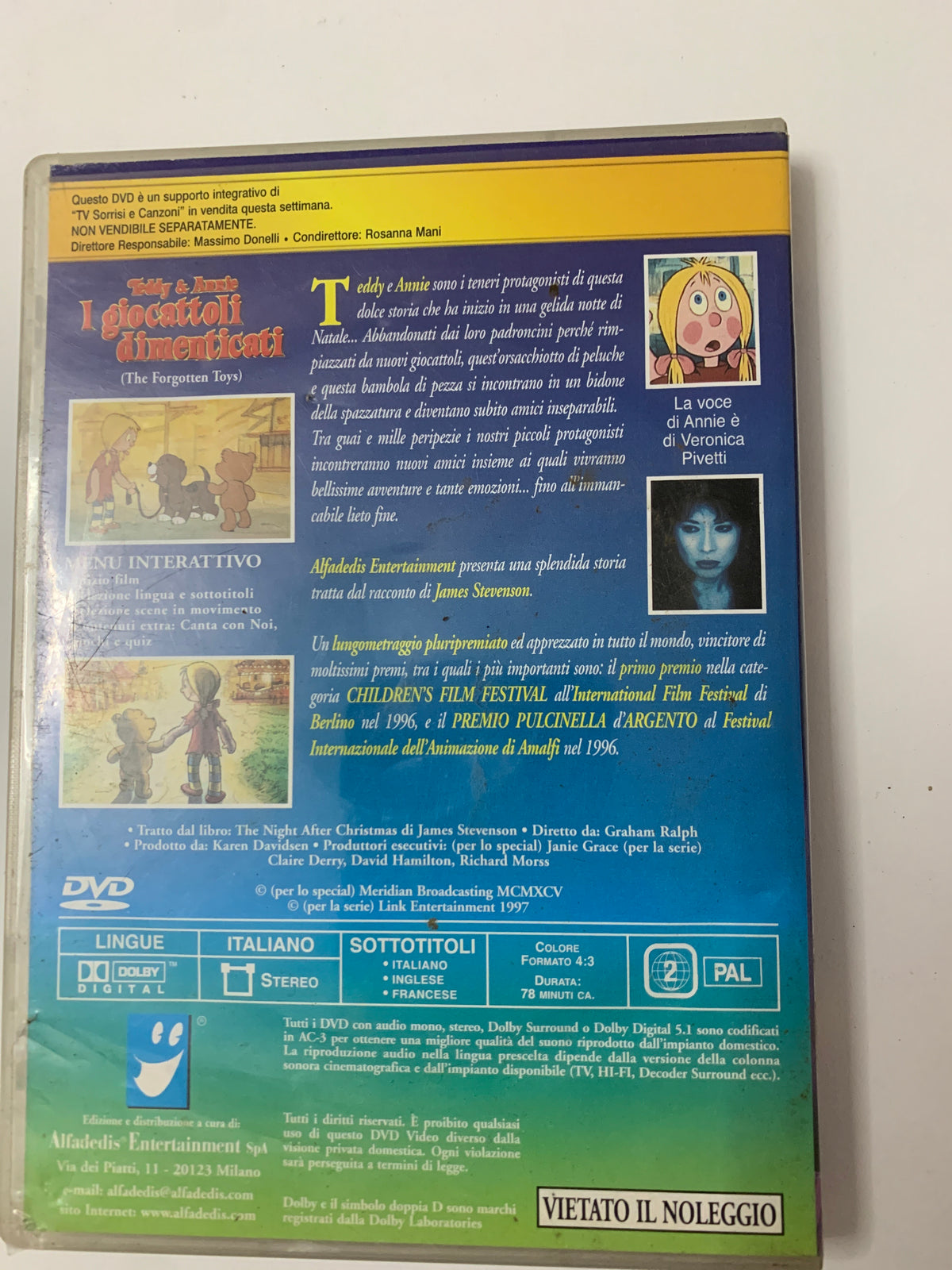 Teddy & Annie - I giocattoli dimenticati (DVD - Edizione TV Sorrisi e Canzoni)