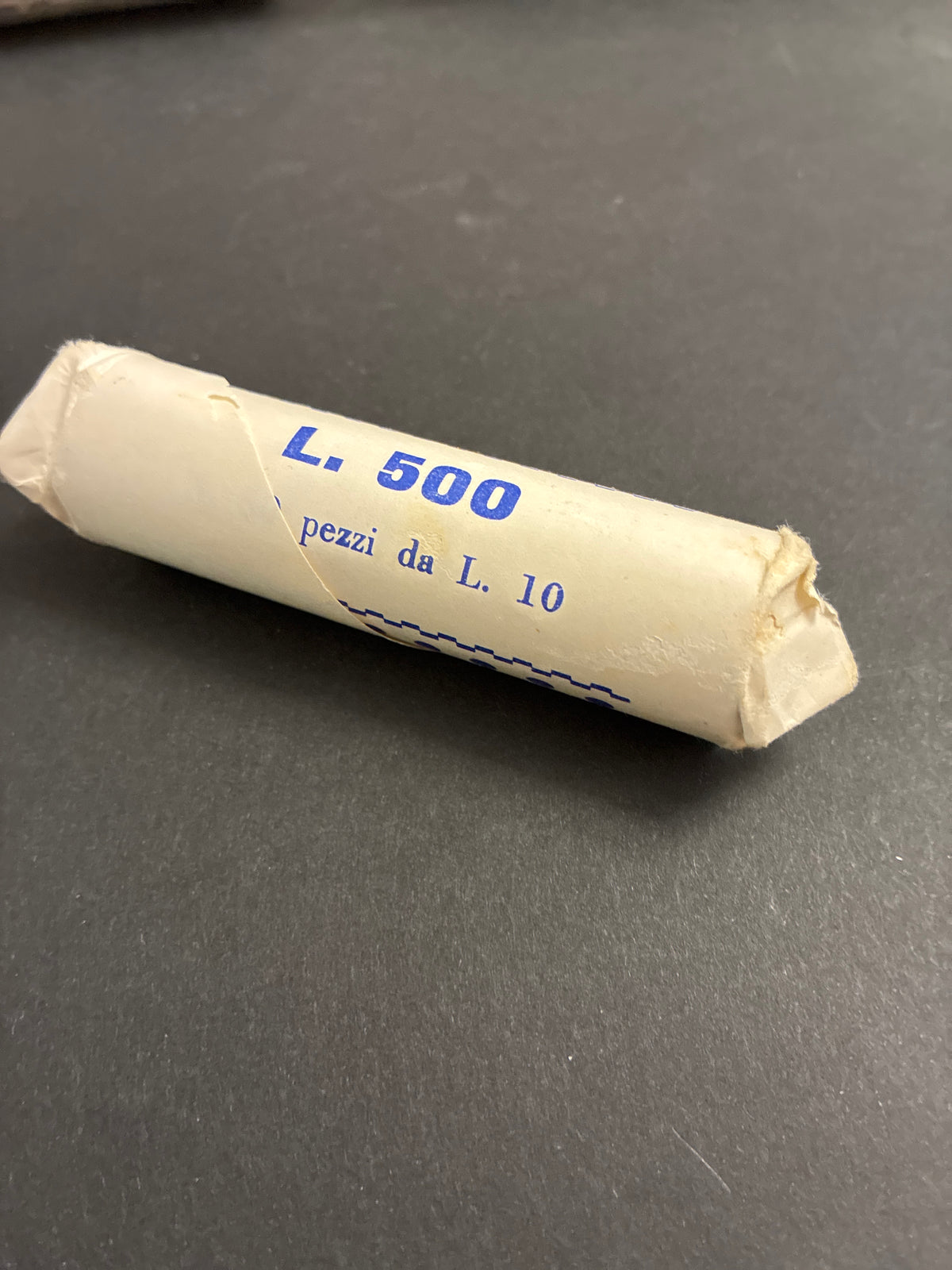 10 Lire Spighe 1969 Rotolino Cartaceo d'Epoca Fatto a Mano Monete da Verificare