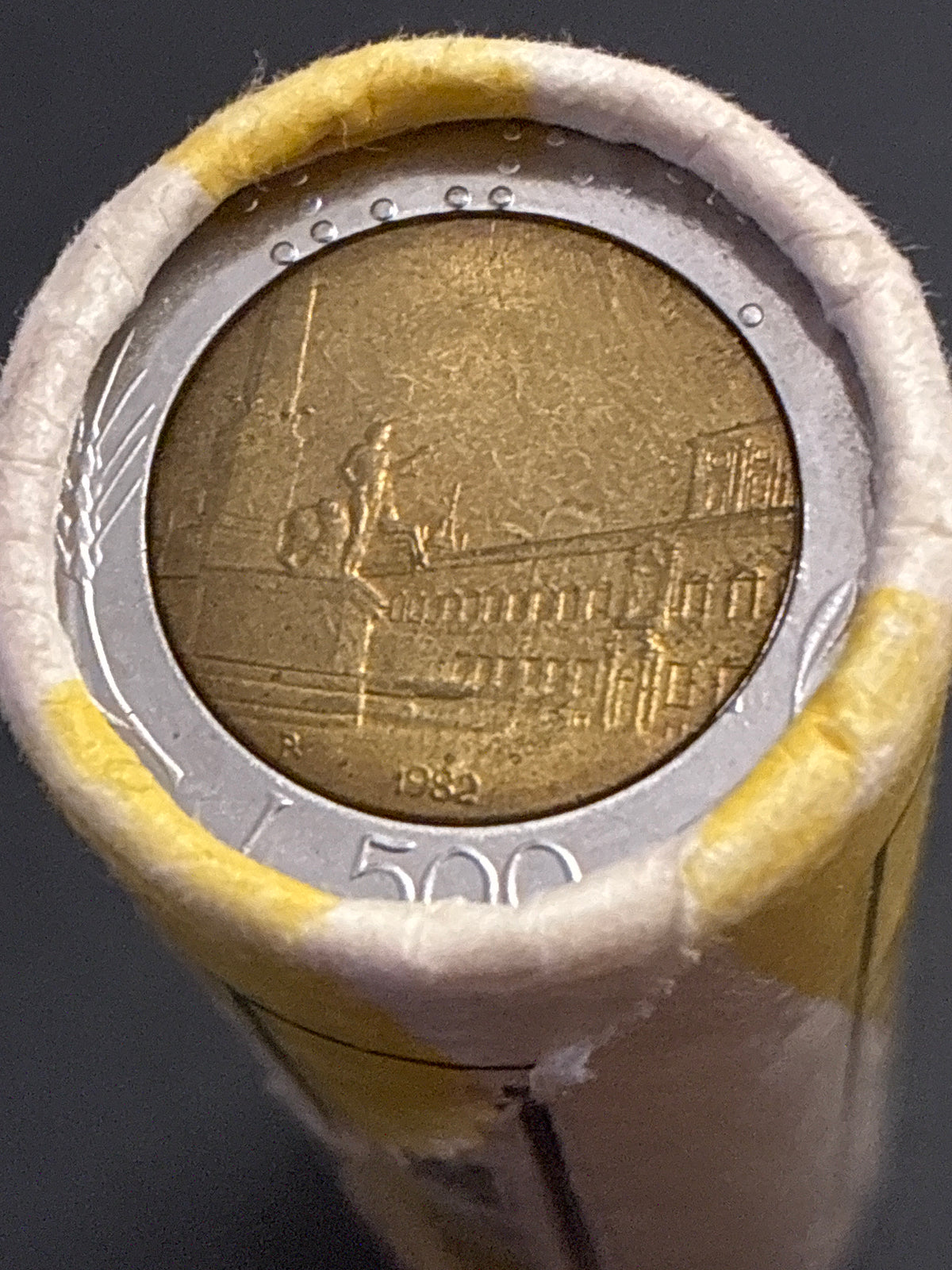 500 Lire Bimetalliche 1982 Quirinale Rotolino Originale Zecca Sigillato Fior di Conio 50 Pezzi